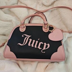 Juicy Couture Pink and Black Satchel